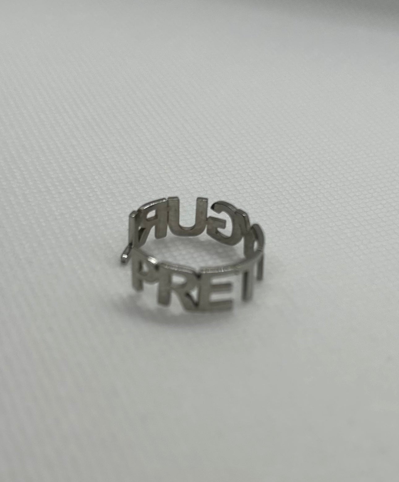 Stainless Steele custom Pretty gUrl wrap finger ring 💅