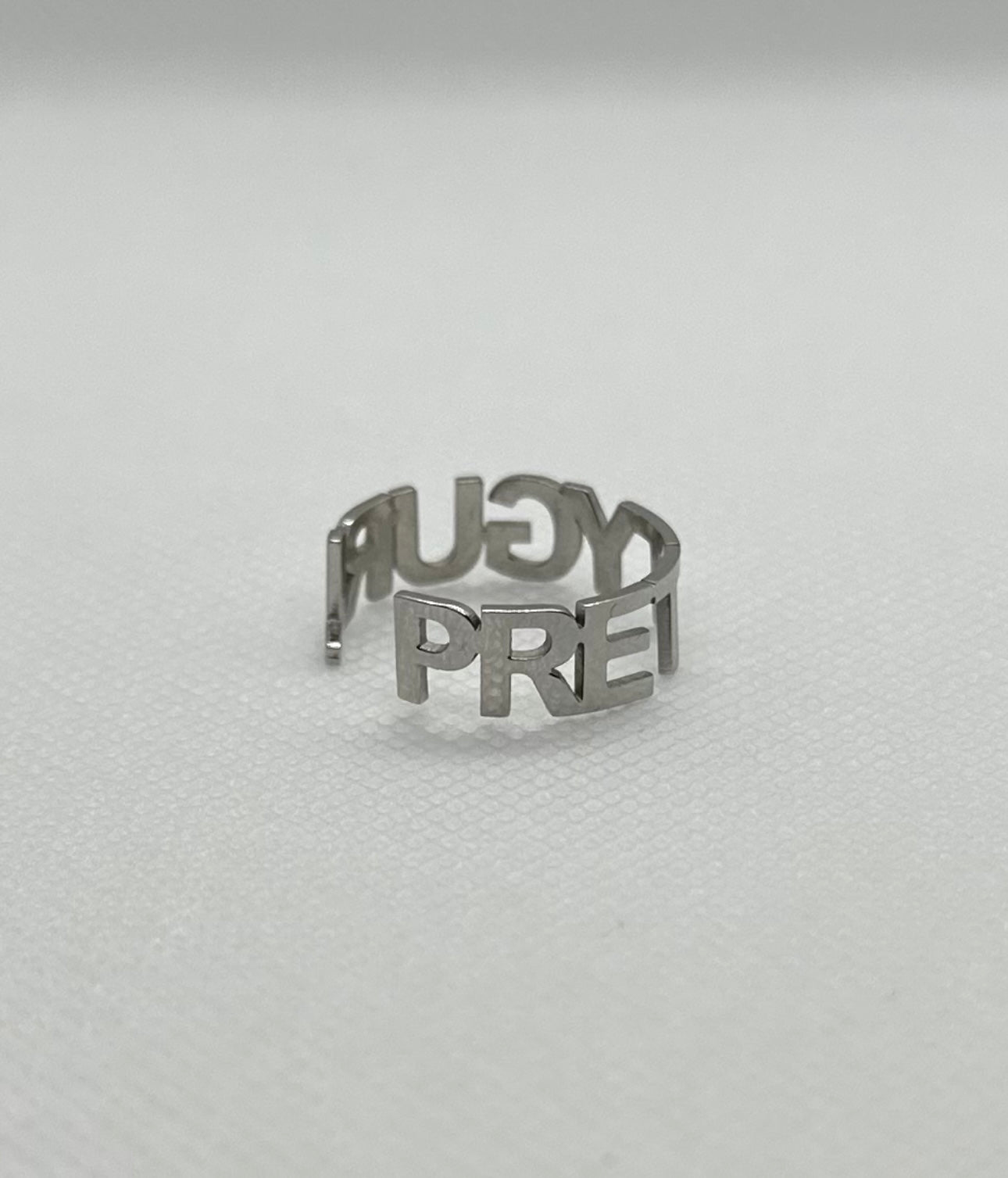 Stainless Steele custom Pretty gUrl wrap finger ring 💅